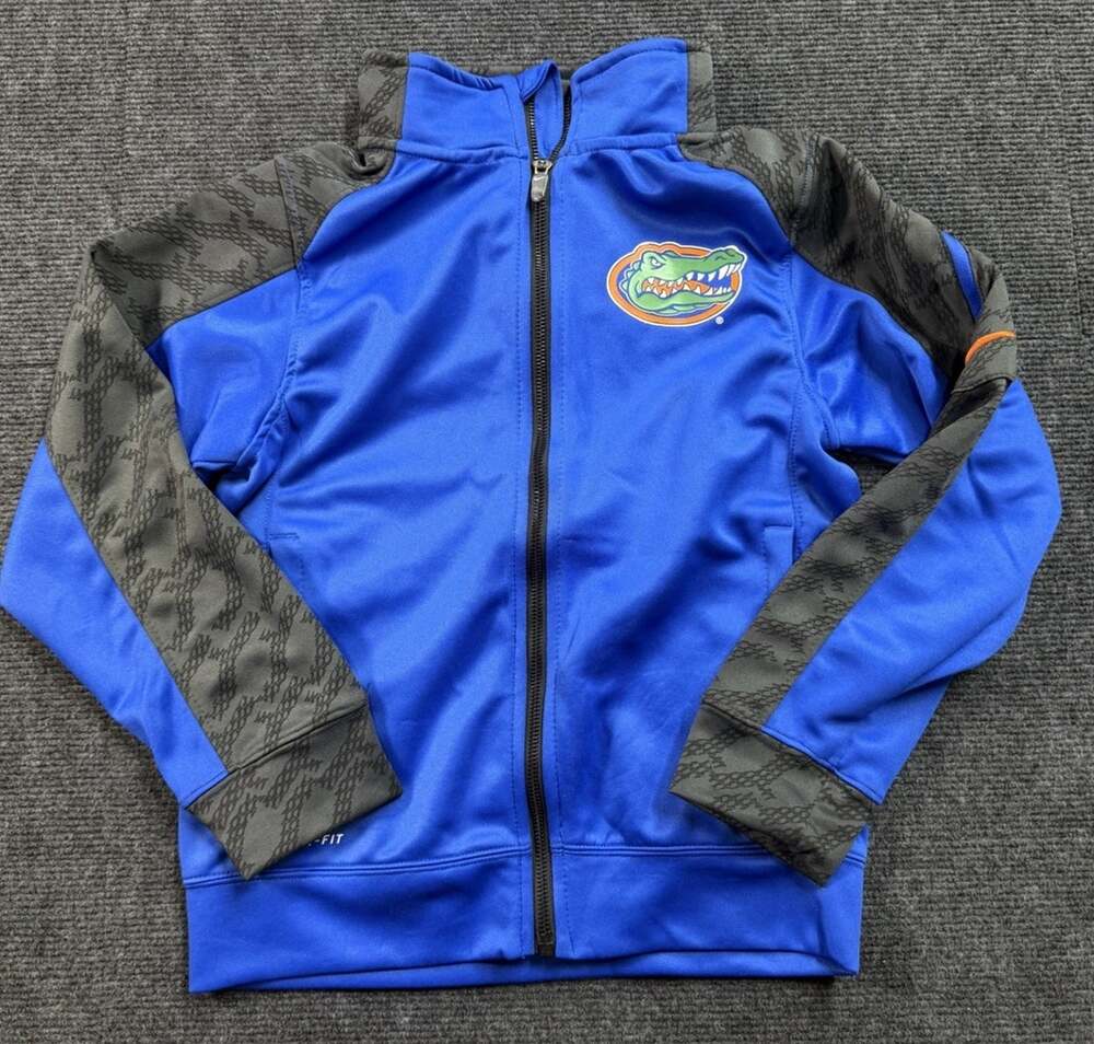 Nike Dri-Fit University Florida Gators Track Jacket Youth Medium Full Zip Poly